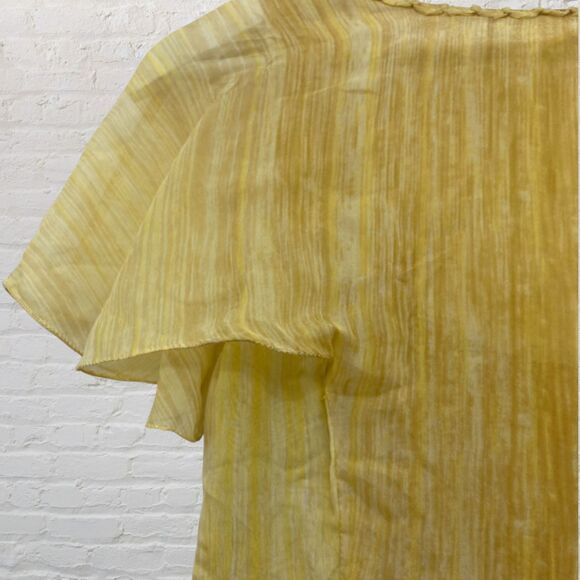 Max Studio Golden Yellow Silk Ruffle Dress | Special Edition | Size S - Picture 10 of 16